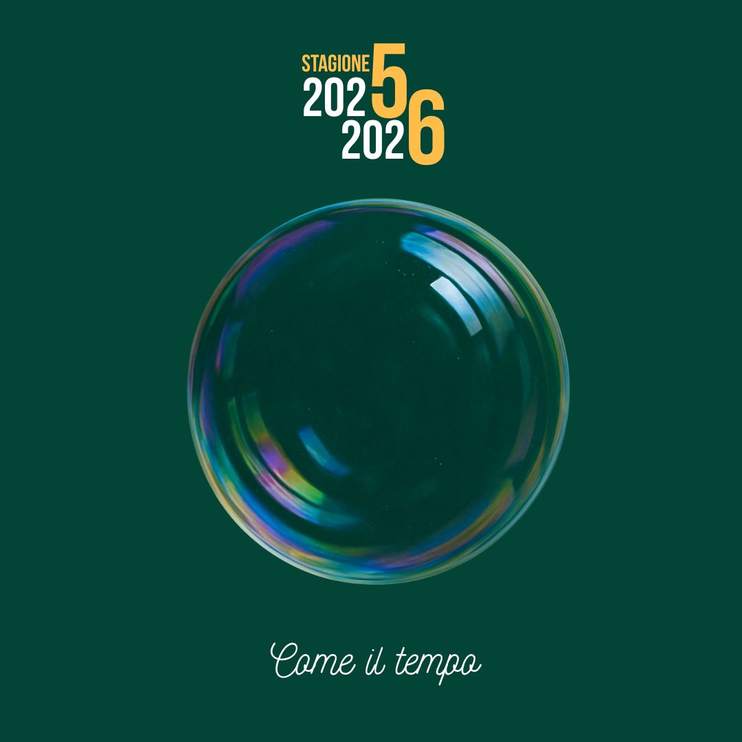 Grafica stagione teatrale con bolla di sapone